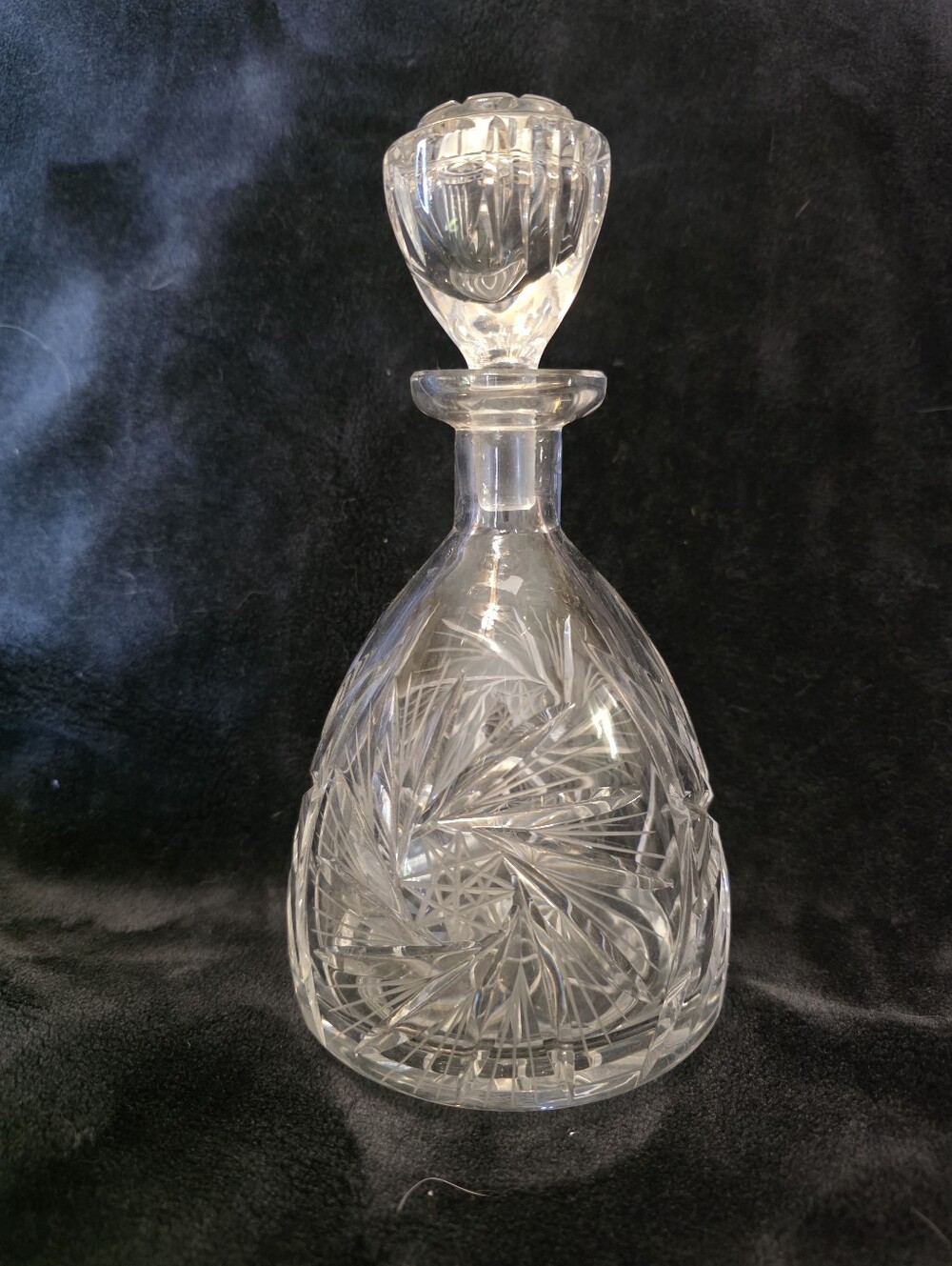 Vintage A&H Eingetragenes Warenzeichen Lead Crystal Decanter West Germany Cut